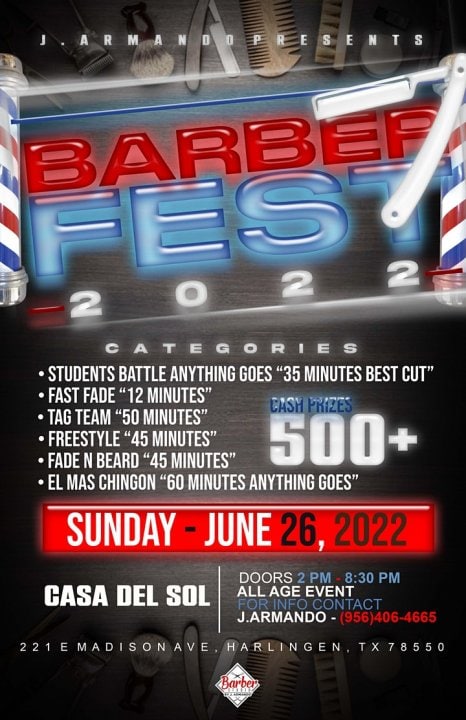 Barber Fest June 26, 2022